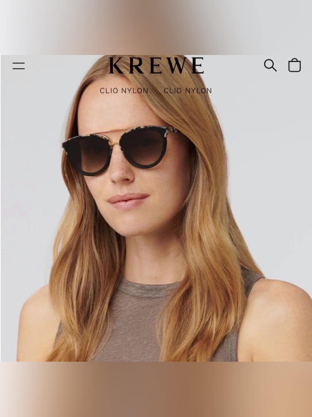 KREWE Clio Nylon Tort Sunglasses
